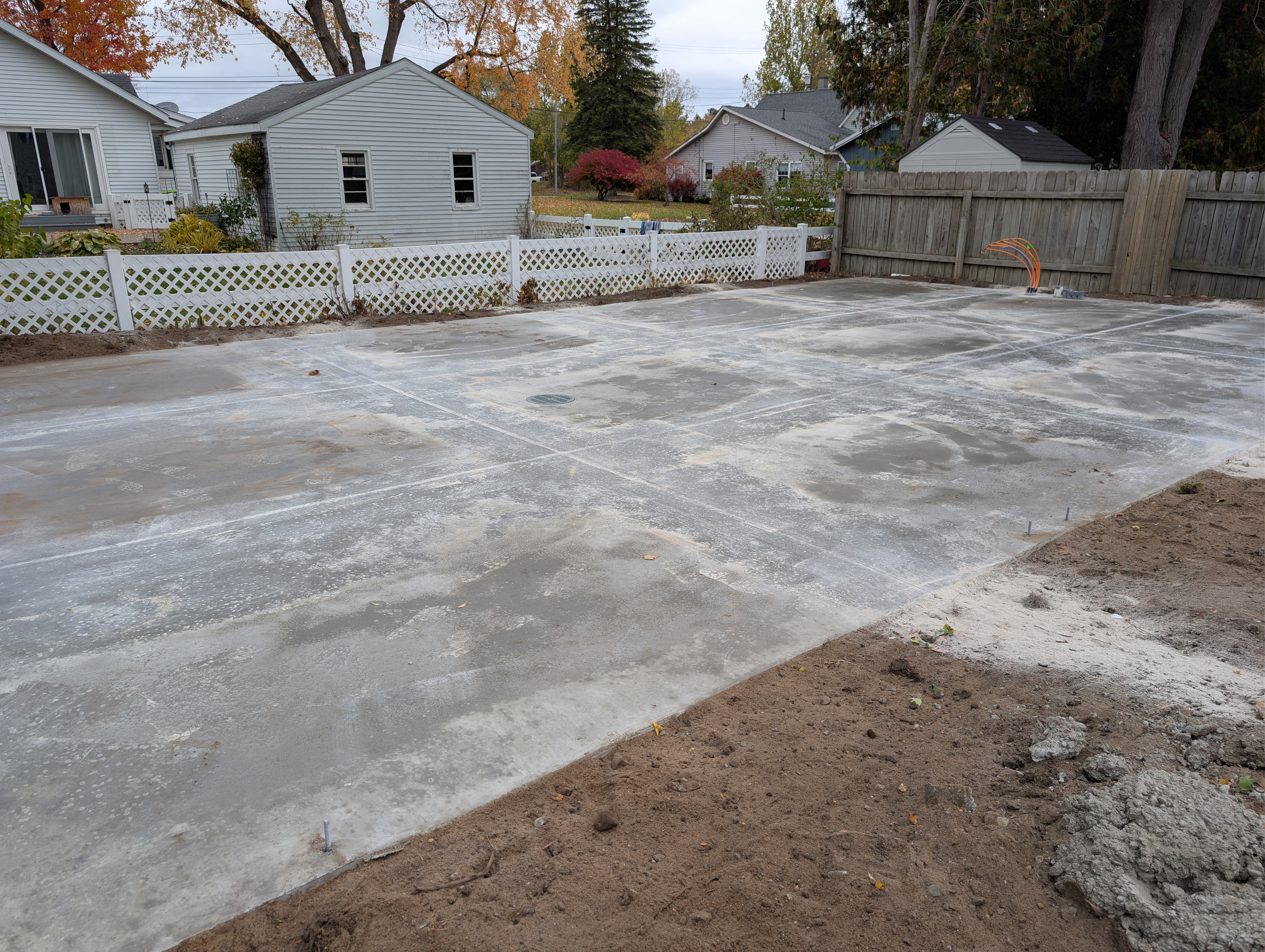 Completed Slab with Saw Cuts