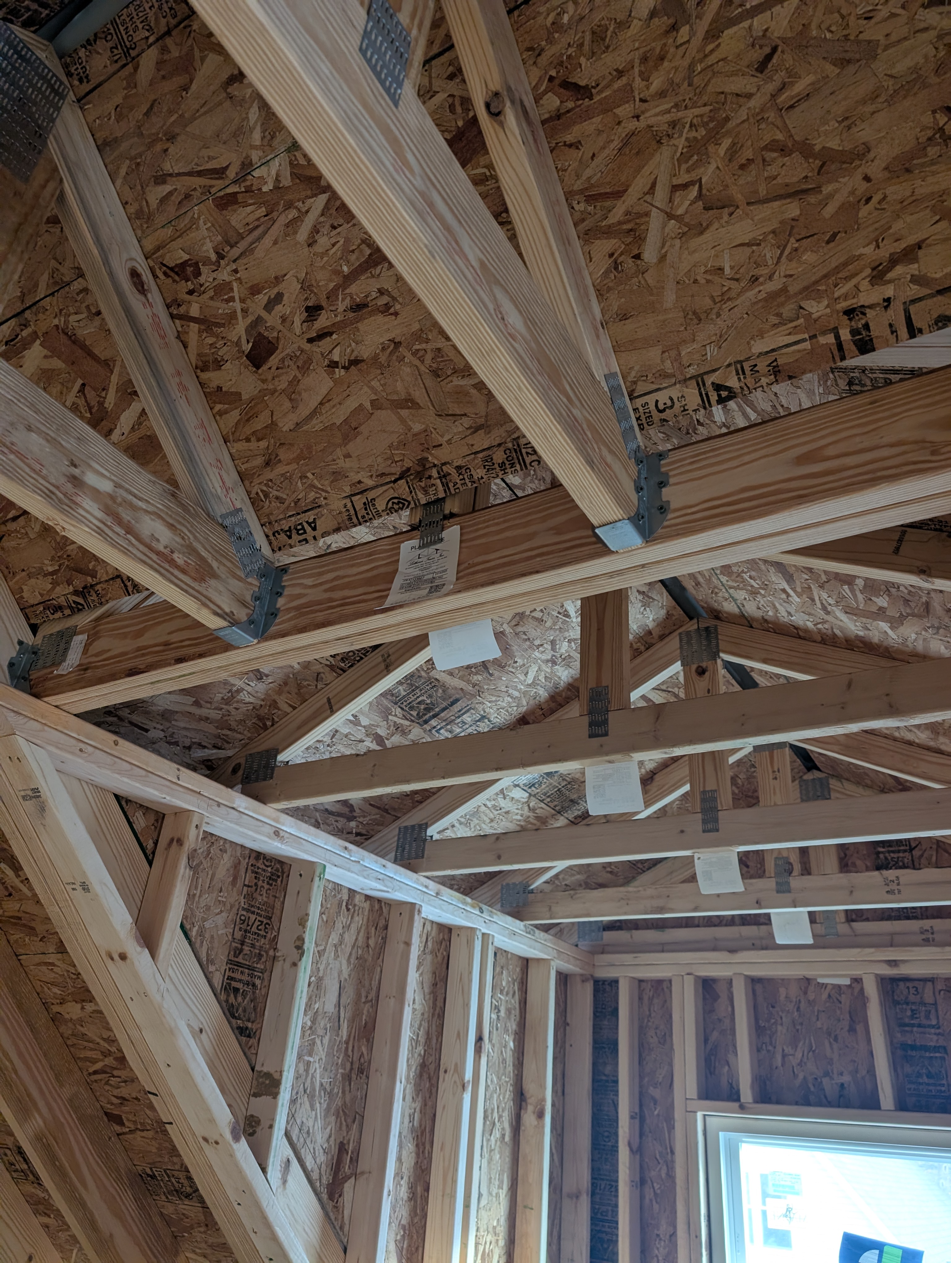 Loft Ceiling Trusses Wide View