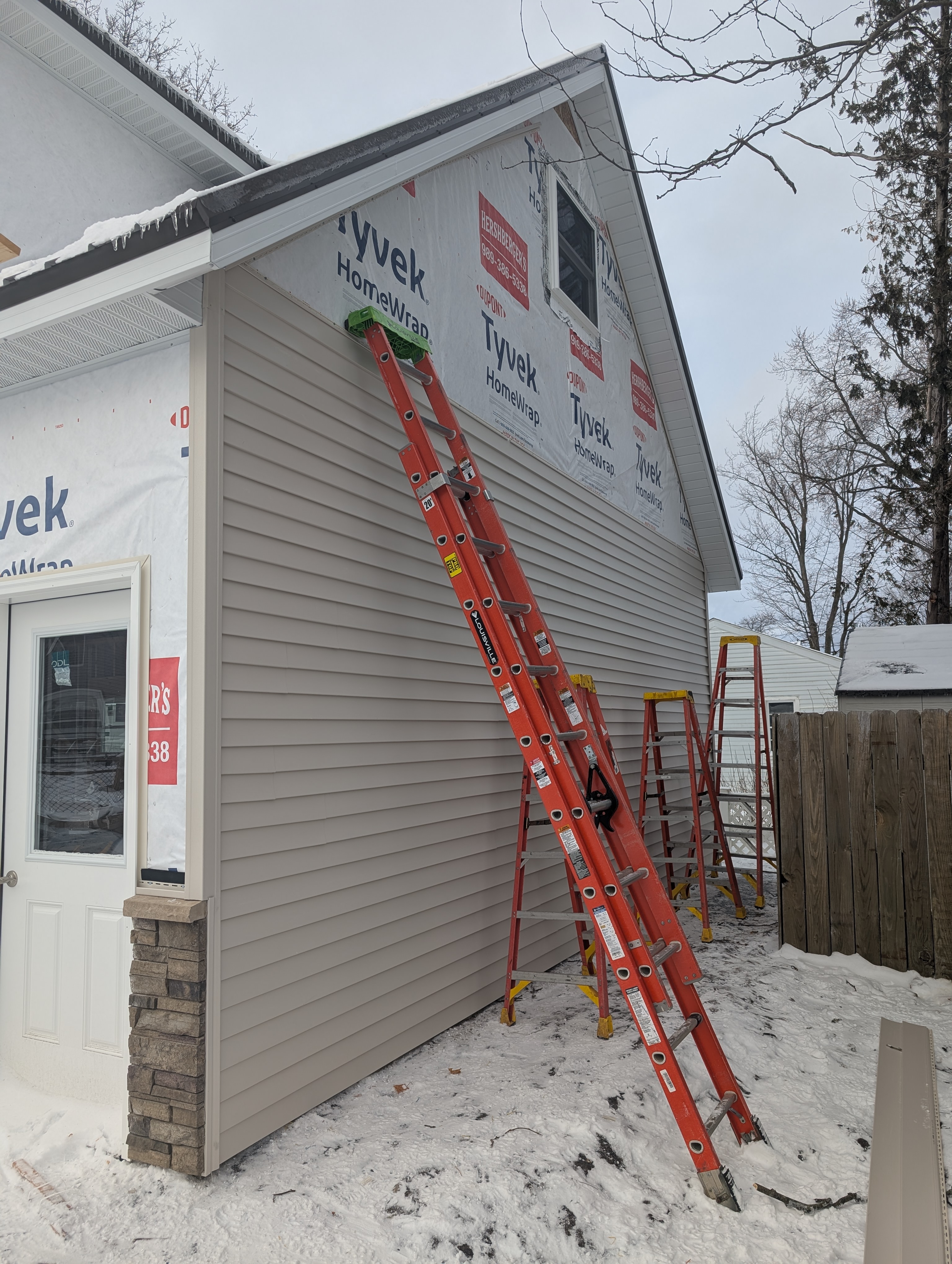 South Wall Siding Progress