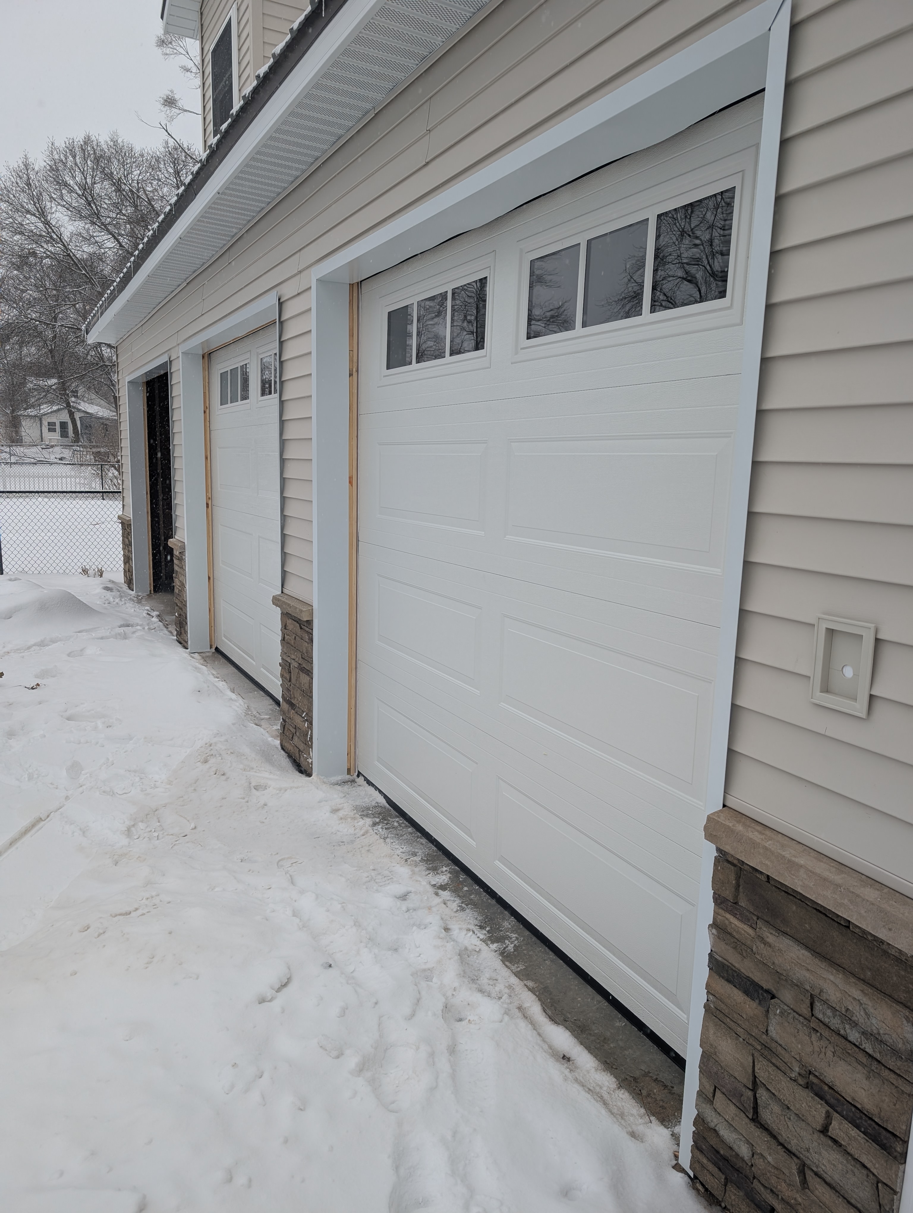 Two Garage Doors Exterior